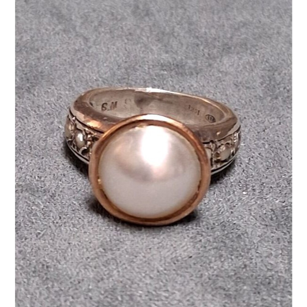 Sea Noy 10K Sterling Halo Ring Size 6.5